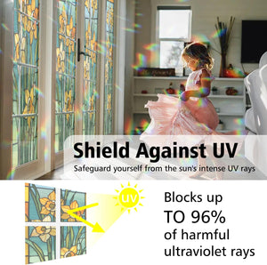 Daffodil Stained Glass Window Film