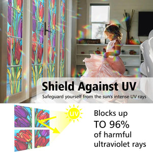 Tulip Stained Glass Window Film