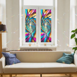 Decorative Infinity Prism Stained Glass Window Film