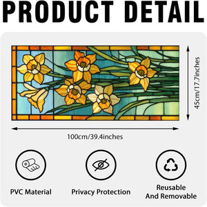 Daffodil Stained Glass Window Film