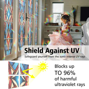 Decorative Runic Energy Flow Stained Glass Window Film