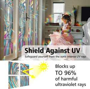Decorative Infinity Prism Stained Glass Window Film