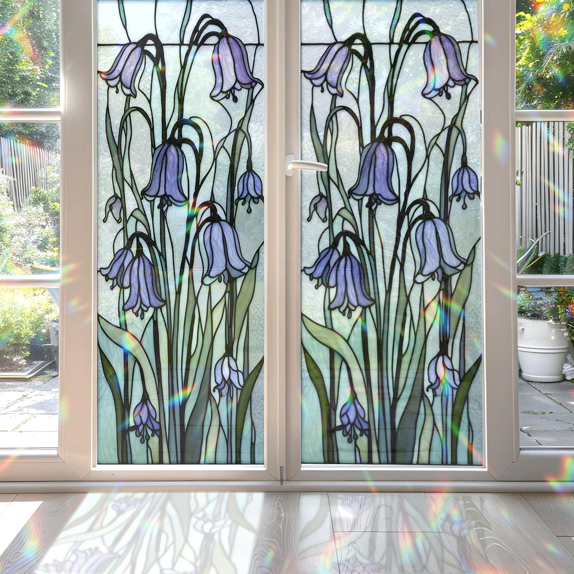 Bluebell Stained Glass Window Film