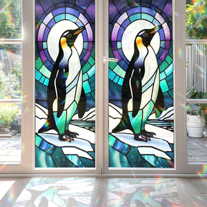 Penguin Stained Glass Window Film