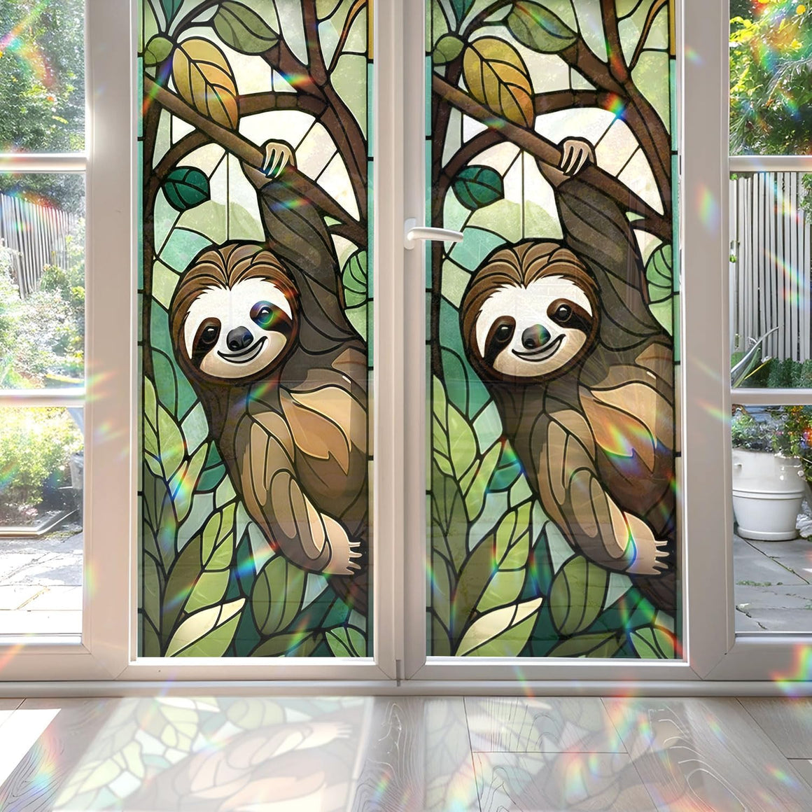 Sloth Stained Glass Window Film