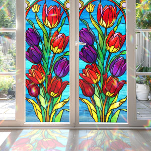 Tulip Stained Glass Window Film