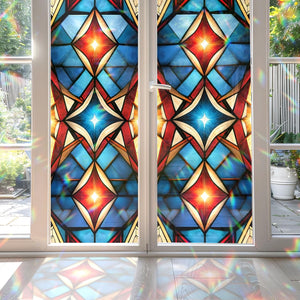 Decorative Runic Energy Flow Stained Glass Window Film