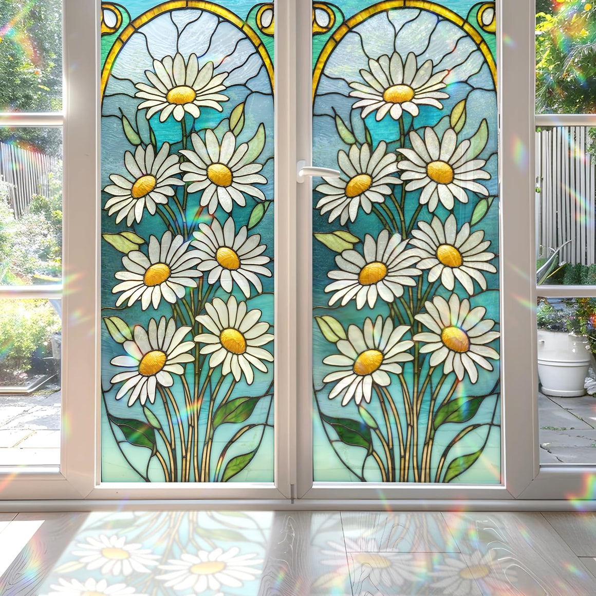 Daisy Stained Glass Window Film