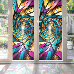 Decorative Infinity Prism Stained Glass Window Film