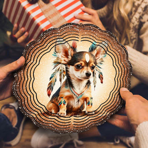 Chihuahua Native Wind Spinner Hanging for Yard and Garden