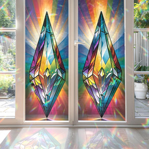 Decorative Mystic Crystal Refractions Stained Glass Window Film